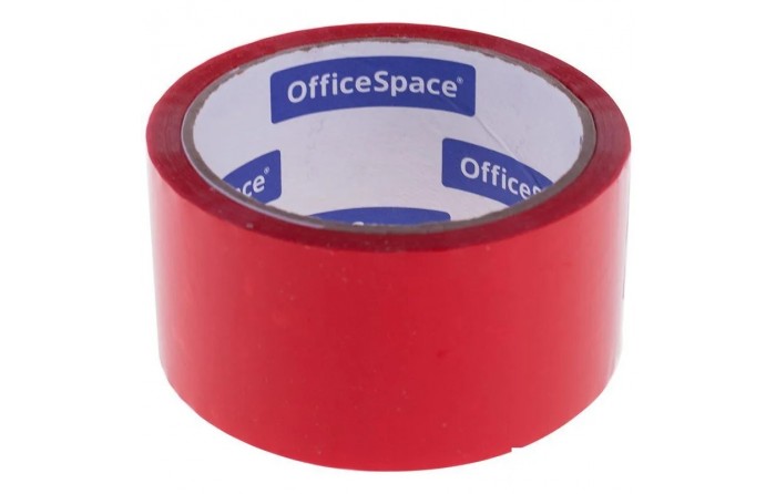 Клейкая лента OfficeSpace 48*40, красная 45 мкм