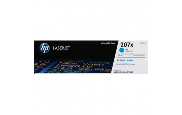 Картридж лазерный HP 207X для HP M255/MFP M282/M283, 2,45К (О) голубой W2211X