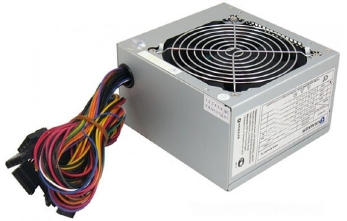Блок питания KRAULER 450W (OEM) v2.3.1, 120mm fan, PPFC, 3xHDD + 3x SATA + 1x PCI, 24pin, silver