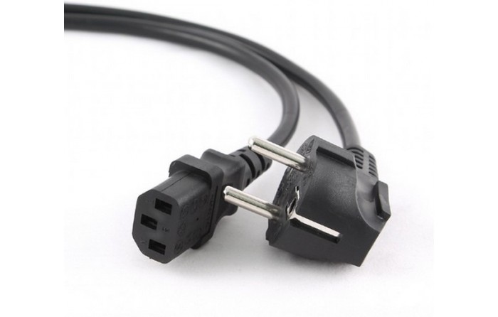 Кабель питания 220В евростандарт 3.0м, 10А, S22 - C13, Cablexpert, Schuko (PC-186-VDE-3M)