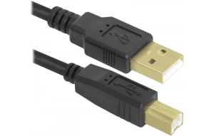Кабель Defender USB A-USB B (USB04-06PRO), 1.8 м, черный
