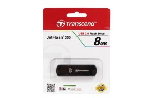 Накопитель USB Transcend Jetflash 350 8ГБ, USB2.0, черный (ts8gjf350)