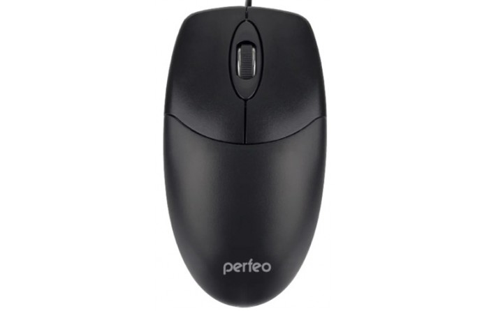 Мышь Perfeo проводная оптическая DEBUT, 3 кн, DPI 1000, USB, чёрн