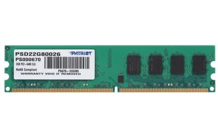 Модуль памяти Patriot PSD22G80026 DDR2 - 2Гб 800, DIMM, Ret