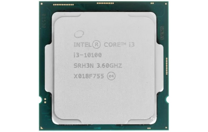 Процессор Intel Socket 1200 Core i3 10100, LGA 1200, OEM