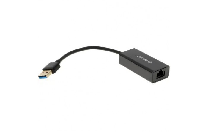 Сетевая карта DEXP AT-UH002В (10/100/1000 МBps USB 3.0 черная)