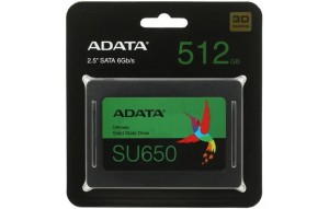 SSD накопитель A-Data Ultimate SU650 ASU650SS-512GT-R 512ГБ, 2.5", SATA III, SATA