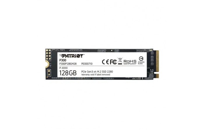 SSD накопитель Patriot P300 P300P128GM28 128ГБ, M.2 2280, PCI-E 3.0 x4, NVMe