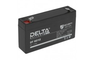 Аккумулятор 6V 1.2Ah Delta DT 6012 свинцовый 6B-1.2Ач 97x25x51