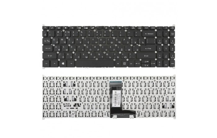 Клавиатура для ноутбука Acer Aspire A315-54G, A315-55G черная без рамки P/N: SX172002A-RU