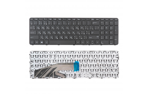 Клавиатура для ноутбука HP ProBook 450 G3, 455 G3, 470 G3, 450 G4, 455 G4, 470 G4 черная с рамкой