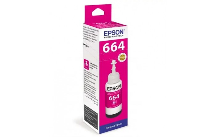 Чернила Epson T66434A ORIG L100/L110/L210/L300/L355 пурпурный (C13T66434A)