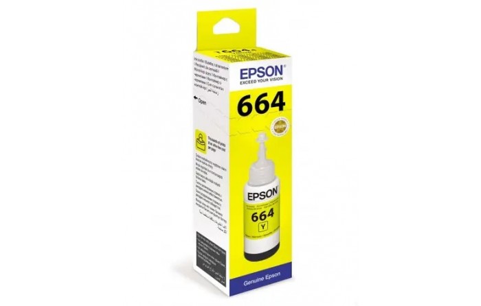 Чернила Epson T66444A ORIG L100/L110/L210/L300/L355 желтый (C13T66444A)