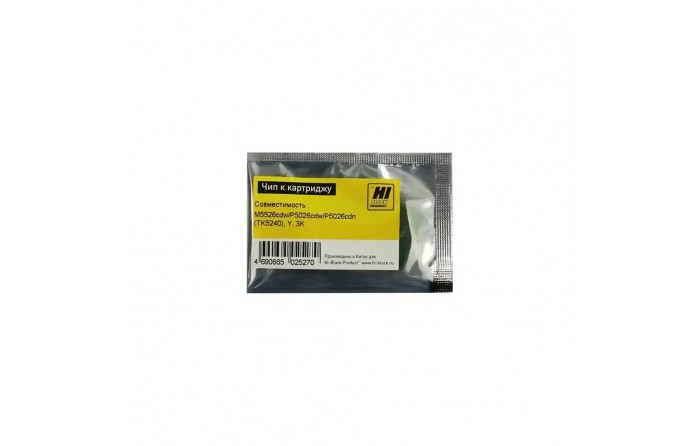 Чип Hi-Black к картриджу Kyocera ECOSYS M5526cdw/P5026cdw/P5026cdn (TK-5240), Y, 3K