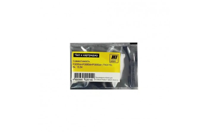 Чип Hi-Black к картриджу Kyocera ECOSYS P3055dn/P3060dn/P3050dn (TK-3170), Bk, 15,5K
