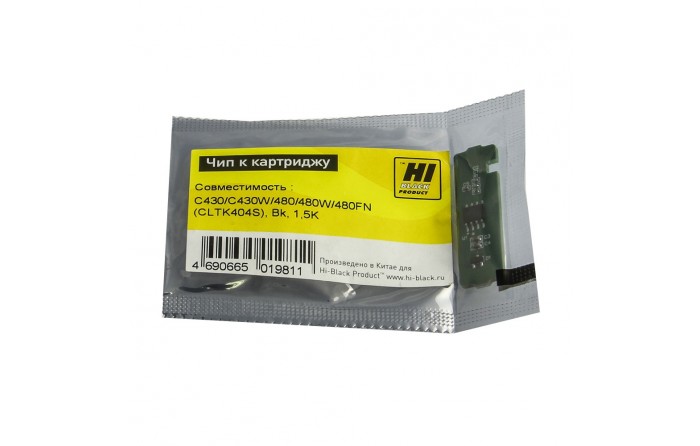 Чип Hi-Black к картриджу Samsung Xpress C430/C430W/480/480W/480FN (CLT-K404S), Bk, 1,5K