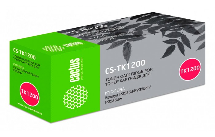 Тонер-картридж Cactus CS-TK1200, TK-1200, 3000стр., KYOCERA Ecosys P2335d/P2335dn/M2235dn/