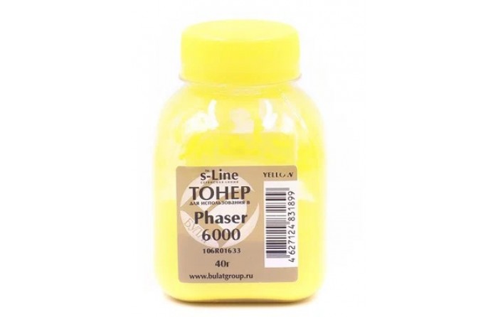 Тонер БУЛАТ S-Line для Xerox Phaser 6000 банка 40 гр, Yellow