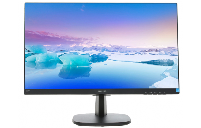 Монитор 23.8" Philips 243V7QJABF (00/01), 1920x1080, IPS, 75Гц, 1хHDMI, 1хDP, черный