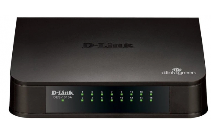 Коммутатор D-Link DES-1016A/E2A, неуправляемый