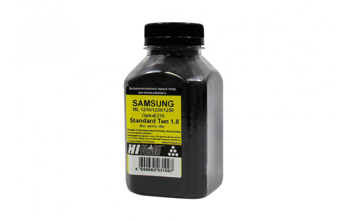 Тонер Hi-Black для Samsung ML-1210/1220/1250/OptraE210, Standard, Тип 1.8, Bk, 85 г, банка