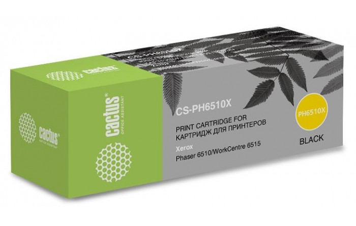 Картридж CACTUS 106R03488, черный, CS-PH6510X