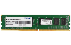 Модуль памяти Patriot Signature DDR4, 8 ГБx1 шт, 2400 МГц, DIMM, 17(CL)-17-17-42 [PSD48G240081]