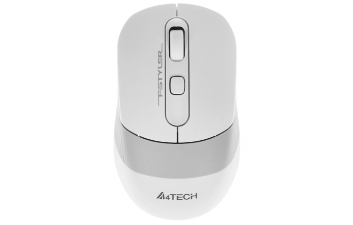 Мышь A4TECH Fstyler FG10, оптическая, беспроводная, USB, белый и серый