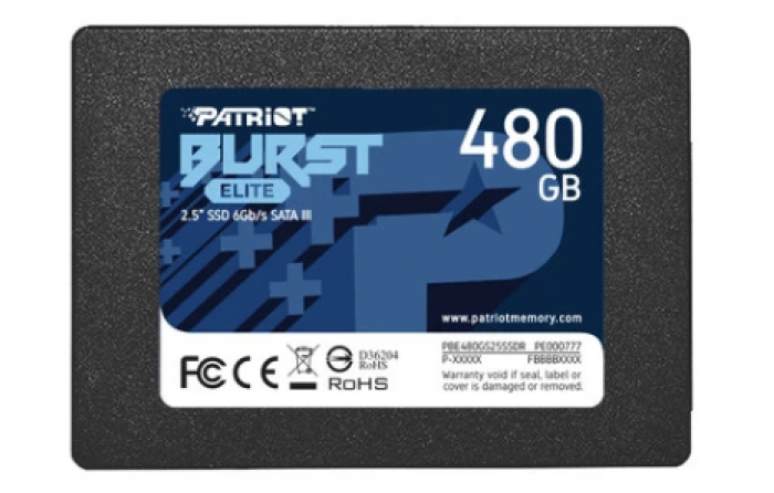 SSD накопитель Patriot Burst Elite [PBE480GS25SSDR]  480ГБ, 2,5,SATA-3
