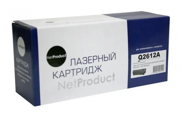 Картридж  NetProduct Q2612A для HP LJ 1010/1020/3050, 2K