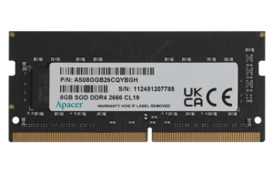 Модуль памяти SODIMM Apacer [AS08GGB26CQYBGH], 8 ГБ, 2666MHz, CL19