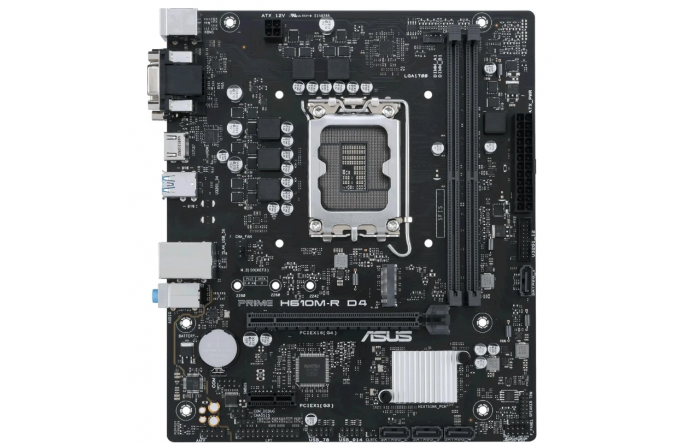 Материнская плата ASUS PRIME H610M-R D4-SI, LGA 1700, Intel H610, mATX, Ret (White Box)
