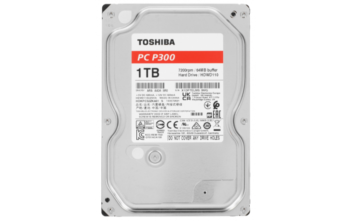 Жесткий диск Toshiba P300 HDWD110UZSVA, 1ТБ, HDD, SATA III, 3.5"