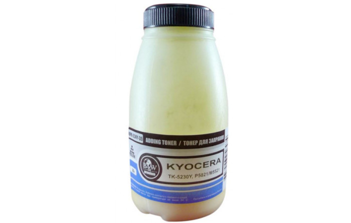 Тонер Kyocera TK-5230Y, P5021/M5521 Yellow (фл. 35г) 2.2K BlackWhite Premium фас.Россия