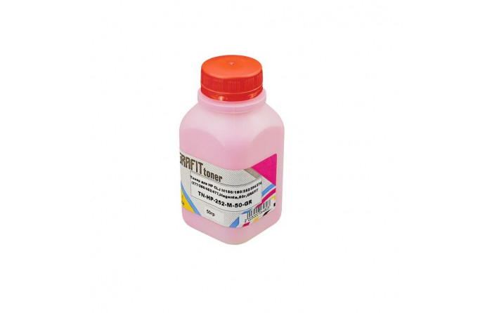 Тонер для HP CLJ M154/180/252/254/274/277/280/452/477, химический, Magenta, 50 гр, Grafit