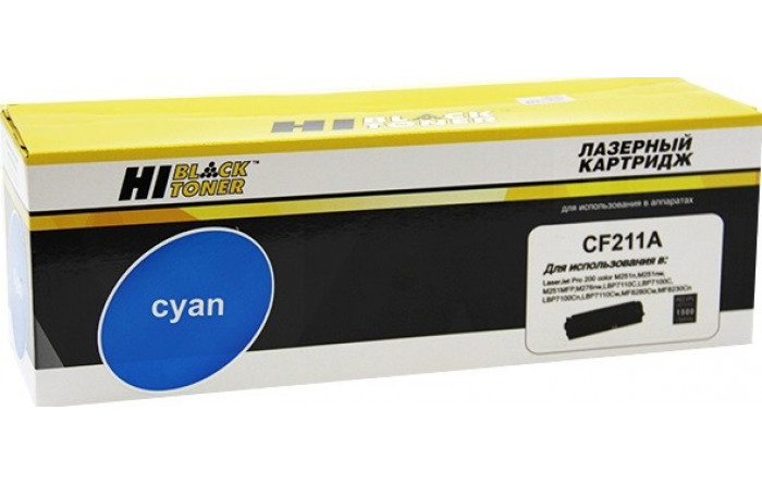 Картридж Hi-Black (HB-CF211A) для HP CLJ Pro 200 M251/ MFPM276, №131A, C, 1,8K
