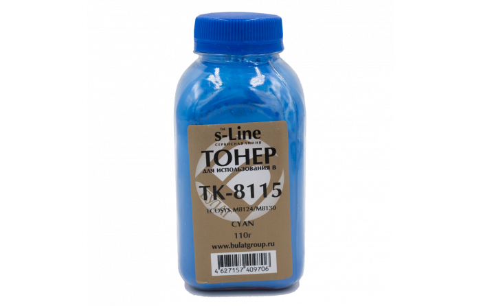 Тонер БУЛАТ s-Line TK-8115 для Kyocera ECOSYS M8124 (Cyan, 110г)