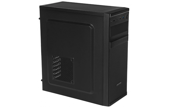 Корпус ATX Digma DC-ATX200-U3, Midi-Tower, без БП, черный