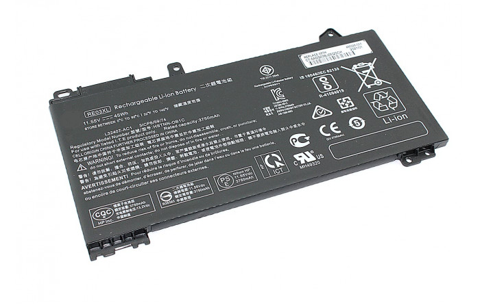 Аккумуляторная батарея RE03-3S1P для ноутбука HP ProBook 430 G6 11,55V 45Wh