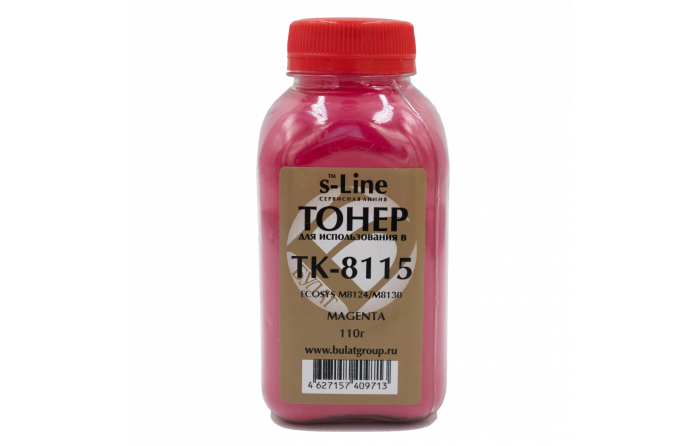 Тонер БУЛАТ s-Line TK-8115 для Kyocera ECOSYS M8124 (Magenta, 110г)