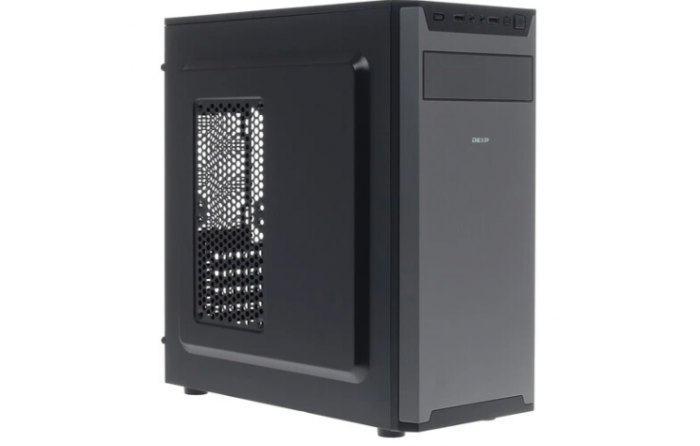 Корпус ATX DEXP DC-101B, Mid-Tower, Micro-ATX, Mini-ITX, ATX, USB 2.0 Type-A, Без БП, черный