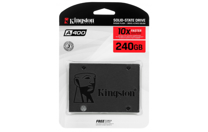 SSD накопитель Kingston A400 [SA400S37/240G], SATA, 240 ГБ 2.5"