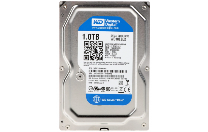 Жесткий диск WD Caviar Blue WD10EZEX, 1ТБ, HDD, SATA III, 3.5"