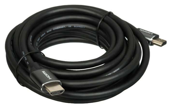 Кабель DEXP HDMI - HDMI, 5 м, вилка-вилка, версия 2.1, длина - 5 м, 7680x4320