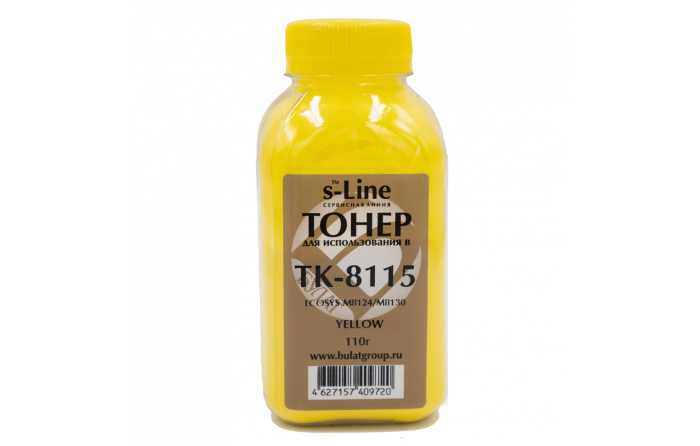 Тонер БУЛАТ s-Line TK-8115 для Kyocera ECOSYS M8124 (Yellow, 110г)