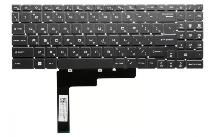 Клавиатура топкейс ноутбука MSI Pulse GL 76 12UDK 957-17L41E-C13
