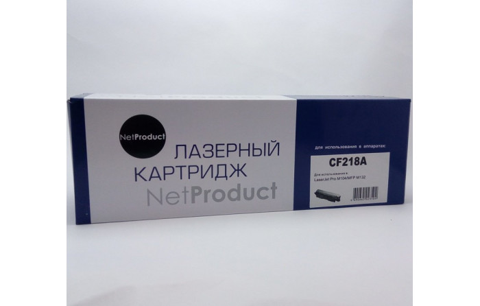 Картридж  NetProduct CF218A для HP LJ Pro M104/ MFP M132, 1,4K, с чипом