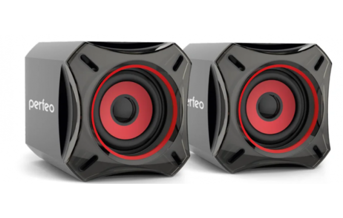Колонки Perfeo 2.0 "CUBE" 2.0, мощность 2х5 Вт (RMS), чёрн, USB (PF-812)