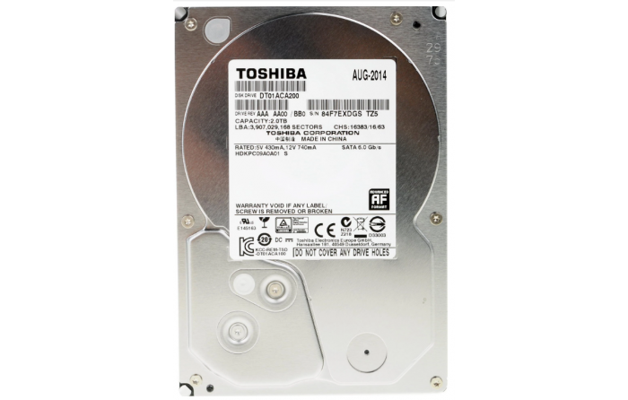 Жесткий диск Toshiba DT01ACA200, 2ТБ, HDD, SATA III, 3.5"