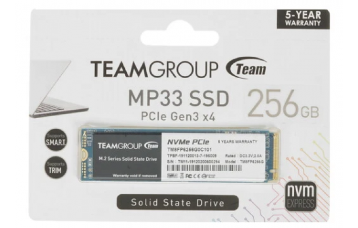 SSD накопитель Team Group 256Gb M.2 2280
